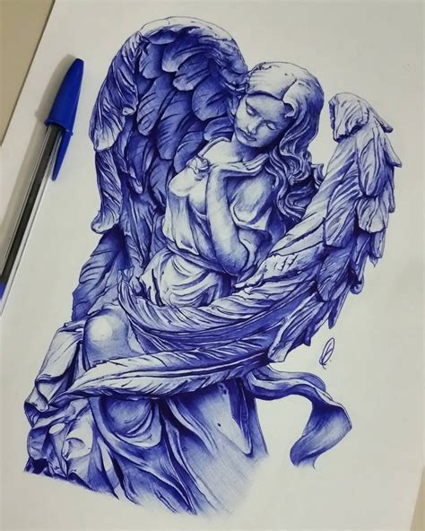 angel drawings for tattoos